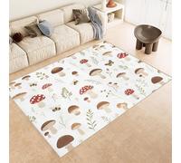 Tapis Champignon 140x200 cm Cachemire Grand Tapis Salon Nourriture 3D Motif Résistant aux Taches Nettoyage Facile à l'Aspirateur Machine Descente de lit Chambre Adulte pour Salon Salle à Manger