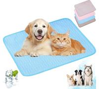 Tapis Chat,Tapis Rafraîchissant Chien,Tapis De Refroidissement Pour Pet,Reste Froid Plus Longtemps,Tapis Fraicheur Pour Animaux De Compagnie étanche Et Facile à Nettoyer (Bleu, XL:70*55cm)