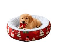 Tapis Chaud Pour Chat - Canapé Confortable Rond De Noël Apaisant Pour Animal De Compagnie - Lit Pour Cage Et Niche De Chiot Et Pour La Maison Le Dortoir La Chambre À Coucher Le Salon Et Le Ba