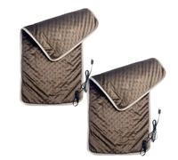 Tapis Chauffant 12v, Couverture Chauffante électrique USB Portable 60 × 30 Cm, Tapis Chauffant Compact à 3 Niveaux De Chaleur, Câble USB 1,5 M Pour Voiture, Bureau Et Voyage (Brun*2)