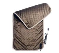 Tapis Chauffant 12v, Couverture Chauffante électrique USB Portable 60 × 30 Cm, Tapis Chauffant Compact à 3 Niveaux De Chaleur, Câble USB 1,5 M Pour Voiture, Bureau Et Voyage (Brun*1)