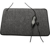 Tapis chauffant - anthracite & crème - puissance réglable, fonction minuterie, 85-195 watts