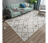 Tapis Chauffant Boho, Tapis Chauffants à Motif géométrique Noir/Blanc/Gris, pour Salon Chambre,B,80CM*120CM