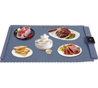 Tapis chauffant électrique 65*39cm Coussin chauffant pour aliments Portable Bleu