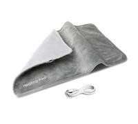 Tapis chauffant électrique avec alimentation USB 5 V - Tapis chauffant pour soulager - Facile à utiliser - Petite couverture grise