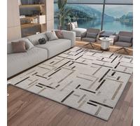 Tapis chauffant électrique, chauffage d'intérieur, chauffe-pieds 110 V-220 V avec minuterie, imperméable, tapis de sol chauffant moderne et abstrait pour salon(C,59.1x78.7in)