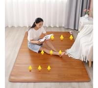 Tapis chauffant électrique, chauffe-pieds avec minuterie, chauffage rapide, thermostat réglable sur 60 niveaux, idéal pour l'hiver sous le bureau(50 * 150CM/19.6 * 59in)