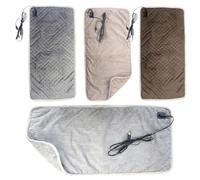 Tapis chauffant électrique - Couverture en cuir délicat 24x12 pouces | Coussin thermique avec câble d'extension | Chaleur localisée pour jambes, les pieds, la détente, la maison, le bureau, les vo