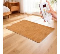 Tapis chauffant électrique en graphène, avec minuterie et température réglable, chauffe-pieds sous le bureau pour camping-car, salon et chambre à coucher(C,50x60cm)