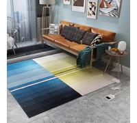 Tapis chauffant électrique en graphène, chauffage d'intérieur, chauffage au sol infrarouge électrique avec minuterie, chauffage rapide, pour bureau/maison(A,80CM*120CM)