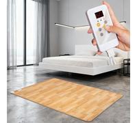 Tapis chauffant électrique en graphène, tapis chauffant électrique avec minuterie et température réglable, chauffe-pieds sous le bureau pour camping-car, salon, maison(C,150x200cm)