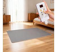 Tapis chauffant électrique en graphène, tapis chauffant électrique avec minuterie et température réglable, chauffe-pieds sous le bureau pour camping-car, salon, maison(B,150x150cm)