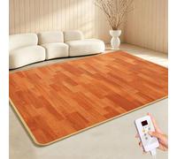 Tapis chauffant électrique, grand tapis chauffant pour animaux | Température réglable Tapis de sol chauffant, chauffe-pieds imperméable pour yoga, pilates et exercices(A,200x200cm)