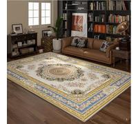 Tapis chauffant électrique, grand tapis de sol chauffant, tapis de sol intérieur chauffant avec température et minuterie réglables, tapis doux et moelleux pour salon de yoga(D,200x120cm)