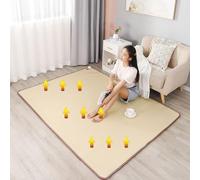 Tapis chauffant électrique pour bureau avec thermostat réglable sur 60 niveaux, étanche, minuterie 12 heures, chauffage d'intérieur(80 * 180CM/31.4 * 70.8in)