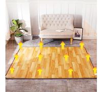 Tapis chauffant électrique pour sol, chauffe-pieds sous le bureau, chauffage d'appoint infrarouge électrique pour bureau et maison(150x150CM)
