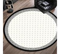 Tapis chauffant électrique rond de 120 cm avec détecteur de présence et température réglable, idéal pour la chambre, le salon et les animaux de compagnie(E)