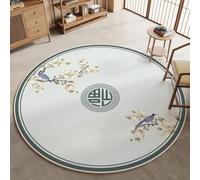 Tapis chauffant électrique rond, tapis chauffant d'intérieur | Silencieux et économe énergie, chauffe-plats vintage à placer sous un bureau, avec minuterie et chauffage rapide(C,140cm)