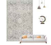 Tapis chauffant en graphène, tapis chauffant électrique pour sol, tapis chauffant en velours pour usage intérieur, avec thermostat et minuterie, chauffe-pieds sous bureau 80x160cm (05 80*160cm)