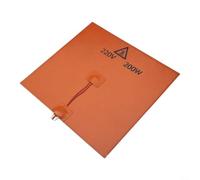 Tapis chauffant en silicone, 200 x 200 mm, imprimante 3D | Lit chauffant en silicone de 200 x 200 mm, jusqu'à 200 ℃, dos autocollant puissant, chauffage uniforme rapide pour imprimante