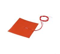 Tapis chauffant en silicone 400 W 200 x 200 mm avec thermistance 100 K, plaque chauffante étanche IP68 pour lit, caoutchouc résistant aux hautes températures, orange (220 V)