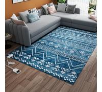 Tapis chauffant, grand tapis de sol chauffant, température réglable, chauffage rapide, tapis chauffant électrique avec minuterie pour salon et chambre(A,80CM*160CM/31.4 * 62.9in)
