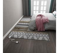 Tapis chauffant, grand tapis de sol chauffant, température réglable, chauffage rapide, tapis chauffant électrique avec minuterie pour salon et chambre(C,80CM*160CM/31.4 * 62.9in)