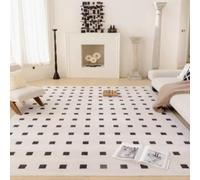 Tapis chauffant, lavable en machine, chauffage au sol avec minuterie et chauffe-pieds pour salon, chambre à coucher, bureau, toutes saisons(E,180x200cm)