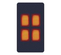Tapis chauffant portable - 3 réglages de température pour chaise de camping, protection contre la surchauffe pour le dos, les lombaires, les hanches et les cuisses