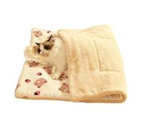 Tapis chauffant pour animal de compagnie - Tapis pelucheux auto-chauffant - Couverture thermique antidérapante pour chats d'intérieur et d'extérieur - Coussin en polaire pour maison ou transport (ours