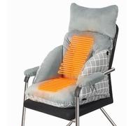 Tapis Chauffant pour Chaise de Bureau avec Port USB, Heating Pad avec 3 Niveaux de Chaleur et 3 Réglages de Minuterie, Tapis Chauffant Bureau Double Face Utilisable(Gray)