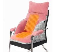 Tapis Chauffant pour Chaise de Bureau avec Port USB, Heating Pad avec 3 Niveaux de Chaleur et 3 Réglages de Minuterie, Tapis Chauffant Bureau Double Face Utilisable(Pink)