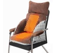 Tapis Chauffant pour Chaise de Bureau avec Port USB, Heating Pad avec 3 Niveaux de Chaleur et 3 Réglages de Minuterie, Tapis Chauffant Bureau Double Face Utilisable(Brown)