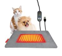 Tapis chauffant pour chat | 5 réglages de température - Tapis de couchage chaud avec minuterie automatique - Tapis chauffant d'intérieur pour chat, pour maison, appartement, garage, cage et salon