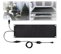 Tapis chauffant pour la fonte de la neige et de la glace - Taux de pression de 5,1 cm / H - Cordon d'alimentation de 2,5 m - Tapis chauffant en caoutchouc antidérapant (1 pièce, 25,4 x 38,1 cm)