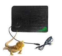 Tapis chauffant pour reptile - Panneau chauffant USB à 3 vitesses | Cuir | Alimenté par USB, 3 niveaux de réglage de la température (35 °C à 55 °C), cuir synthétique imperméable et facile à nettoyer