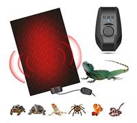 Tapis Chauffant Pour Terrarium,Tapis Chauffant Reptile, Avec Contrôle De La Température,Thermostat Terrarium, Coussin Chauffant Étanche Pour Reptiles -Tortue, Serpents, Lézards, Geckos, Araignées,60W