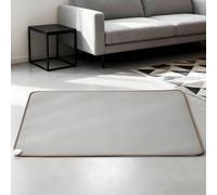 Tapis chauffant réglable avec minuterie - Tapis chauffant électrique en cristal de carbone, chauffe-pieds sous bureau pour la maison, le bureau, la salle d'étude et la salle de jeux, 50 x 10