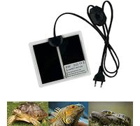 Tapis Chauffant Reptile, PeSandy 15x14CM Tapis Chauffant Terrarium Réglable avec Contrôle De La Température pour Reptiles -Tortue, Serpents, Lézards, Geckos, Araignées -Tapis De Sécurité Pour Aquarium