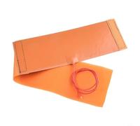 Tapis Chauffant Silicone 240W 12V pour Bouteille Élément - Coussin Thermique Flexible Orange 10x30cm pour chauffage Rapide