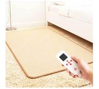 Tapis Chauffant Tapis Chauffant Infrarouge, avec 60 Réglages de Chaleur, Arrêt Automatique Après 12 Heures, Tapis Chauffant électrique, Tapis Chauffant pour Les Pieds,Beige,200x250cm