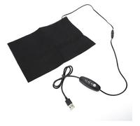 Tapis chauffant - USB - Noir - 24x17 cm - Réchauffeur en tissu
