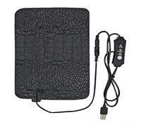 Tapis chauffant USB pour animal domestique avec contrôle de la température réglable pour petits reptiles, cuir PU souple 22 x 15,5 cm/33 x 18 cm, 5 V 7,5 W/8,5 W Tapis chauffant pour lézard, serpent