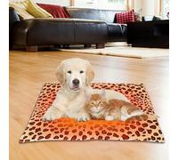 Tapis chauffant USB pour animaux de compagnie - Tapis chauffant imperméable réglable pour chien et chat | 3 réglages de chaleur, fond en tissu antidérapant, doux en peluche courte, tapis
