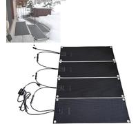 Tapis Chauffants De Fonte De Neige Pour Entrées, Tapis De Sol Chauffants Antidérapants En Caoutchouc Pour Allées Piétonnes, Produits De Déneigement Et De Dégivrage(Size:4 Pieces,Color:10x15inch)