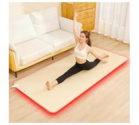 Tapis Chauffants sous Le Bureau pour réchauffer Les Pieds 60 Niveaux de réglage de la température/minuterie de 12 Heures pour Le Yoga/à l'intérieur,Beige,100×200cm