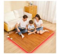 Tapis chauffants sous le bureau pour réchauffer les pieds 60 niveaux de réglage de la température/minuterie de 12 heures pour le yoga/à l'intérieur,Marron,120×200cm