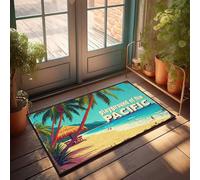 Tapis Chaussures Playground Of The Pacific : A Tropical Paradise Paillasson Décoration de salle de jeux Tapis d'automne pour porte d'entrée (40 x 60 cm)