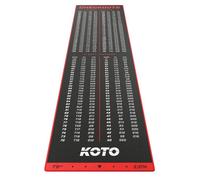 Tapis Checkout Rouge 237 x 60 cm INCL. Indicateur de Score Antidérapant Tapis Flechette Sol
