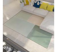 Tapis Chemins pour Couloirs Antidérapant À Poils Ras Lavable Bloc de Couleur Vert Clair Tapis de Sol pour Salon Canapé Chambre Cuisine Dortoir 140 x 200 cm